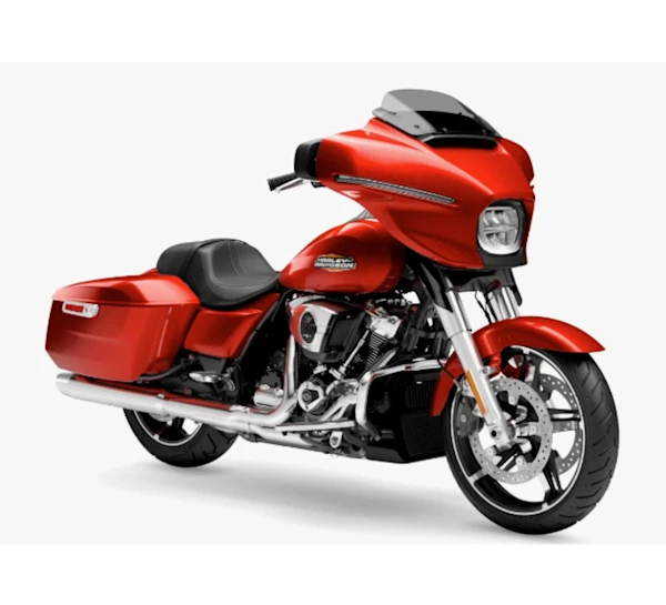 Motocicleta Harley Davidson Street Glide en primer plano galgo México