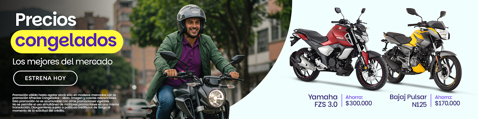 La promo de los precios bajos en moto, el mejor precio en galgo, ofertas todo invierno