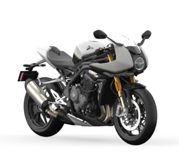 Motocicleta Triumph Speed Triple 1200 RR en primer plano galgo México