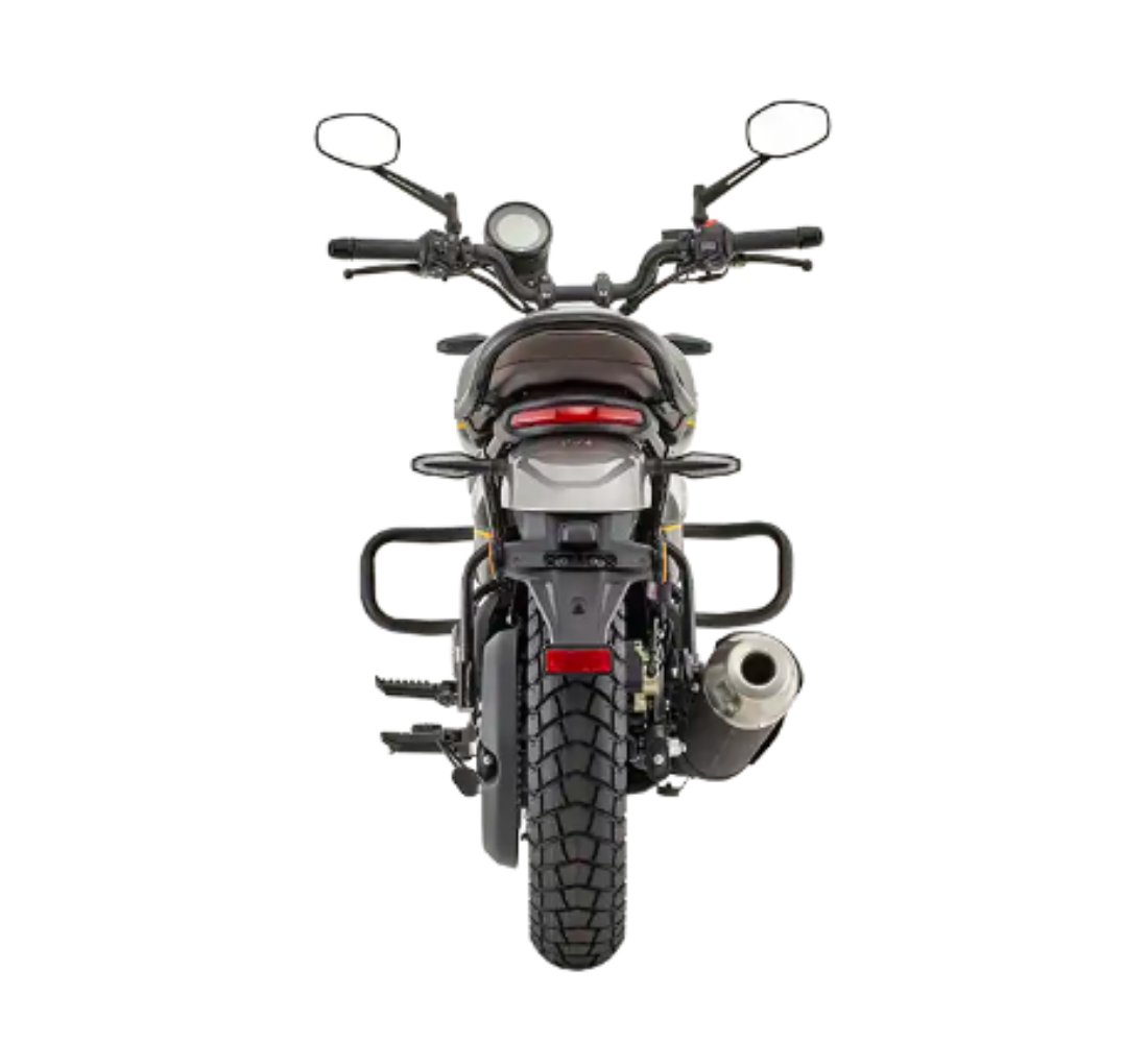 Motocicleta TVS RONIN en plano trasero galgo Colombia