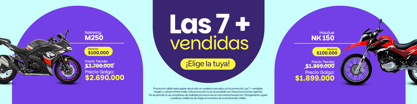 Súbete a las motos más vendidas del mercado, no te quedes abajo y aprovecha los precios más bajos del mercado