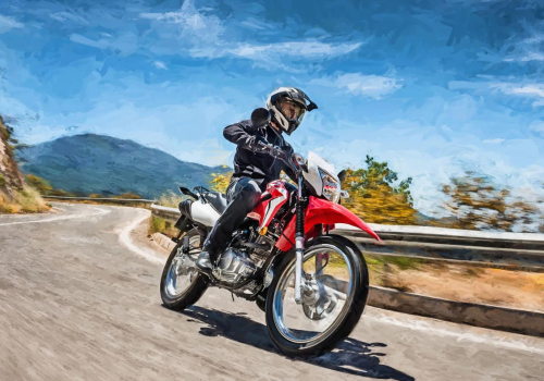 Motocicleta Honda XR150L en montaña galgo Colombia lifestyle