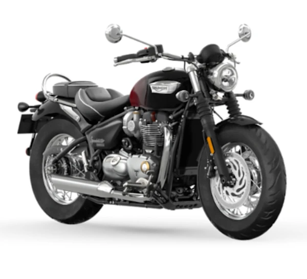 Motocicleta Triumph Bonneville Speedmaster en primer plano galgo México