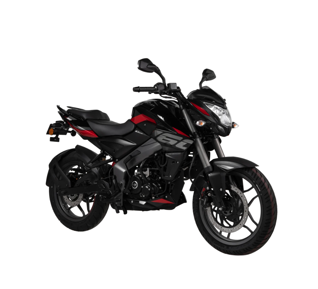 Motocicleta Bajaj Pulsar 160 NS FI UG en primer plano galgo Colombia