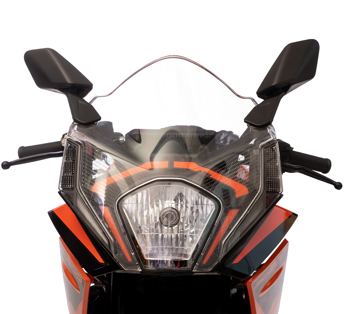 Motocicleta KTM RC 200 GP faro galgo Colombia