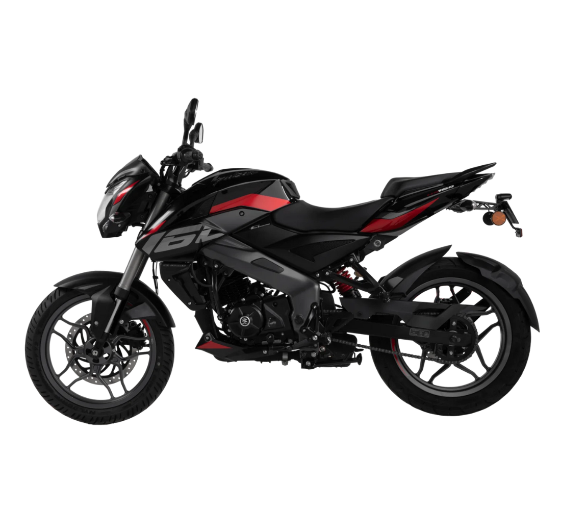 Motocicleta Bajaj Pulsar 160 NS FI UG en plano lateral galgo Colombia