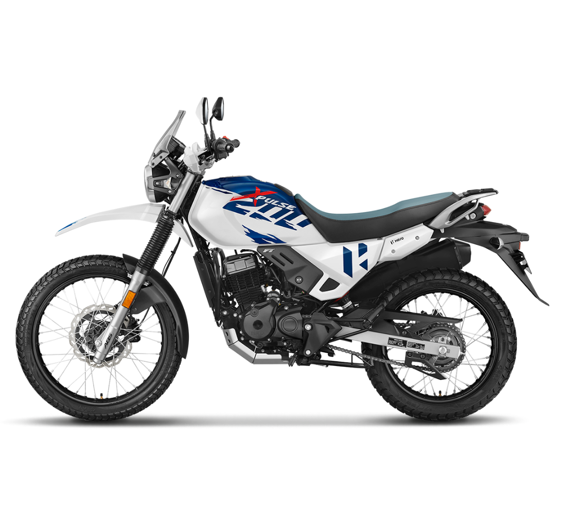 Motocicleta Hero Xpulse 200 en plano lateral galgo México