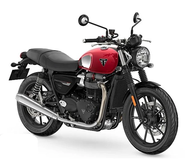 Motocicleta Triumph Speed Twin 900 Chrome Edition en primer plano galgo México