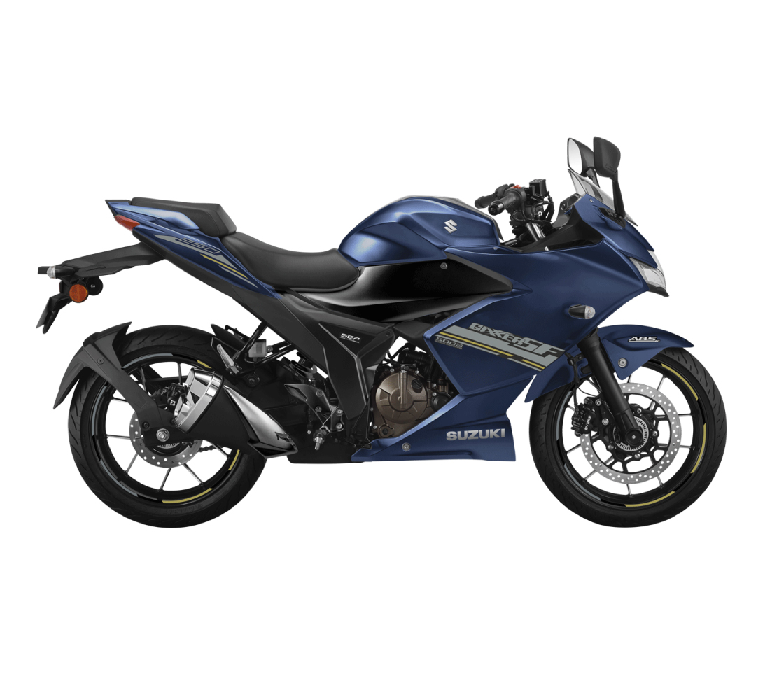Motocicleta Suzuki GIXXER SF 250 en plano lateral galgo Colombia