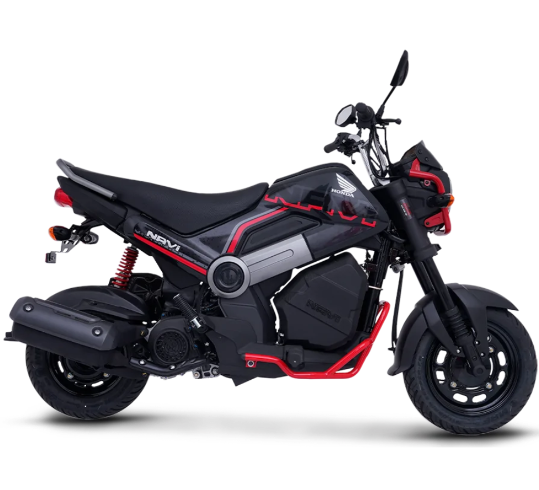 Motocicleta Honda Navi MIX en plano lateral galgo Colombia