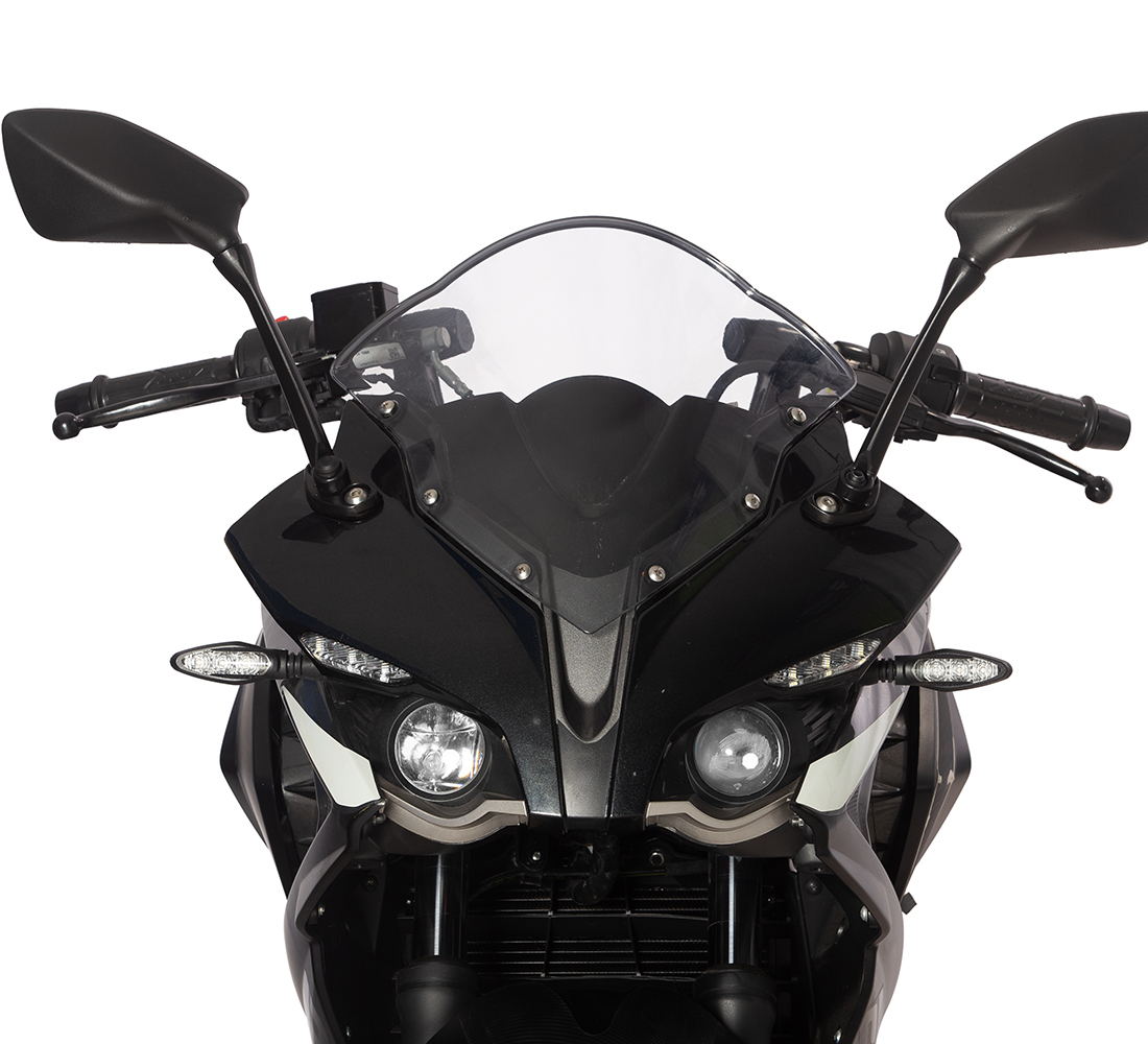 Motocicleta Bajaj Pulsar RS 200 faro galgo Perú