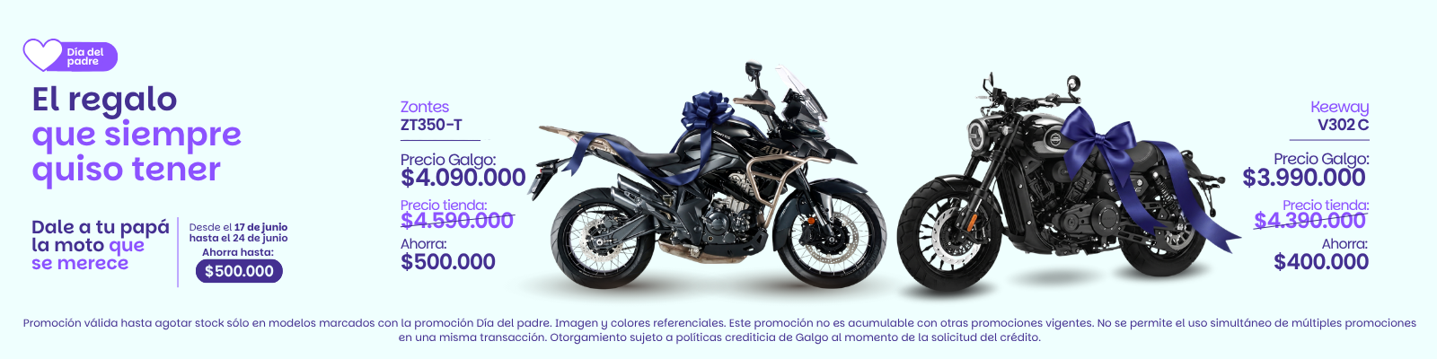 El regalo que siempre quiso tener, Dale a tu papá la moto que se merece.