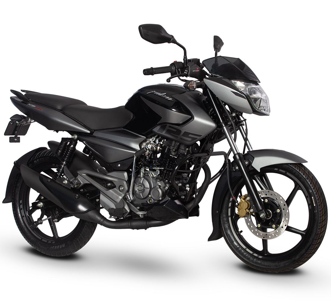 Motocicleta Bajaj Pulsar 125 NS en primer plano galgo Perú