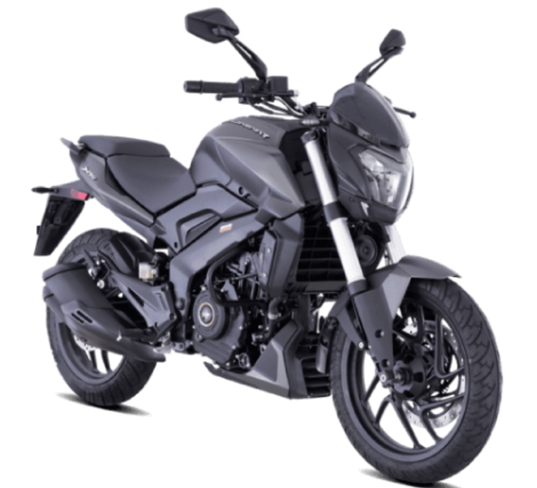 Motocicleta Bajaj Dominar 250 en primer plano galgo Colombia