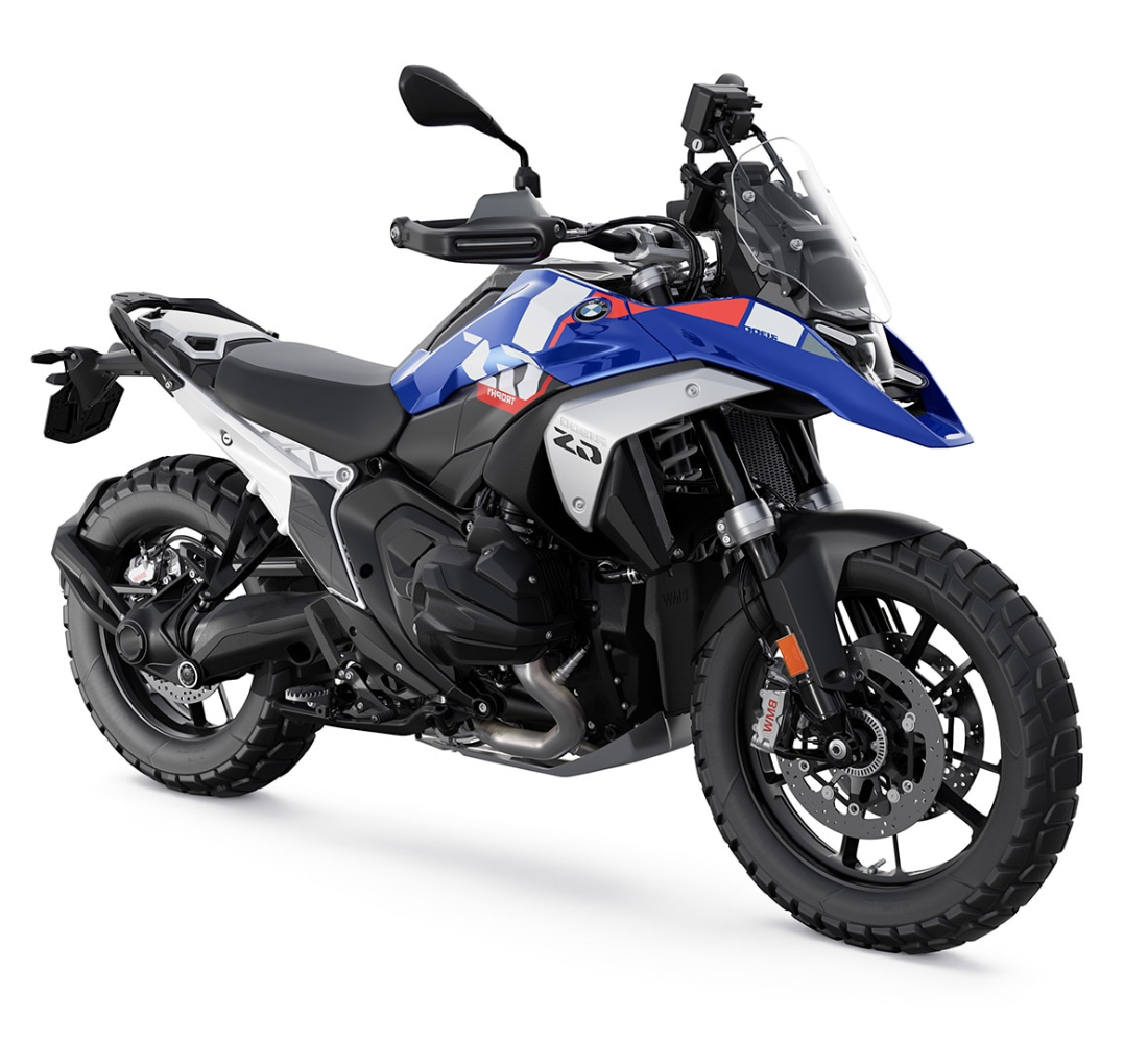 Motocicleta BMW R 1300 GS Trophy en primer plano galgo Colombia