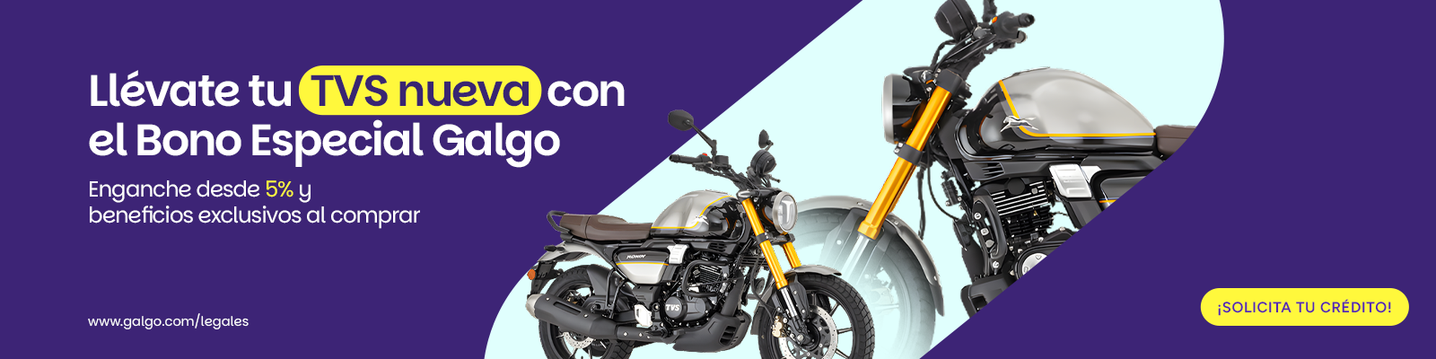 TVS con bono especial galgo