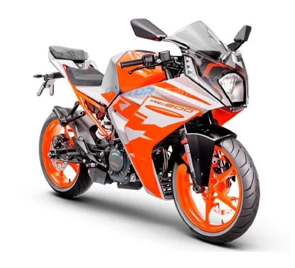 Motocicleta KTM RC 200 GP en primer plano galgo Colombia