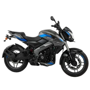 Motocicleta Bajaj Pulsar 200 NS ABS UG en plano lateral galgo Chile