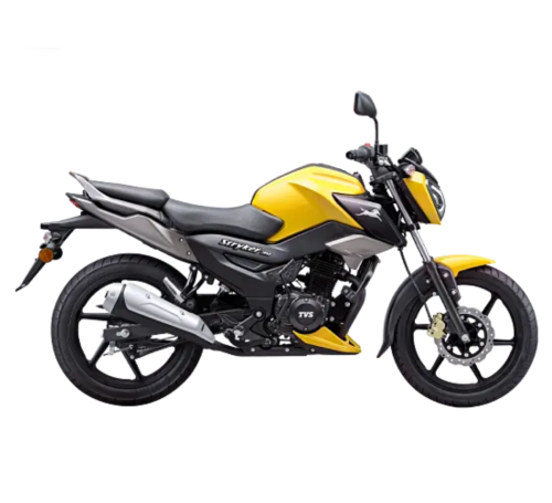 Motocicleta TVS Stryker 3V en plano lateral galgo Colombia