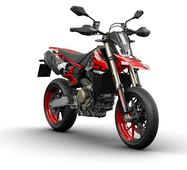 Motocicleta Ducati Hypermotard 698 Mono en primer plano galgo México