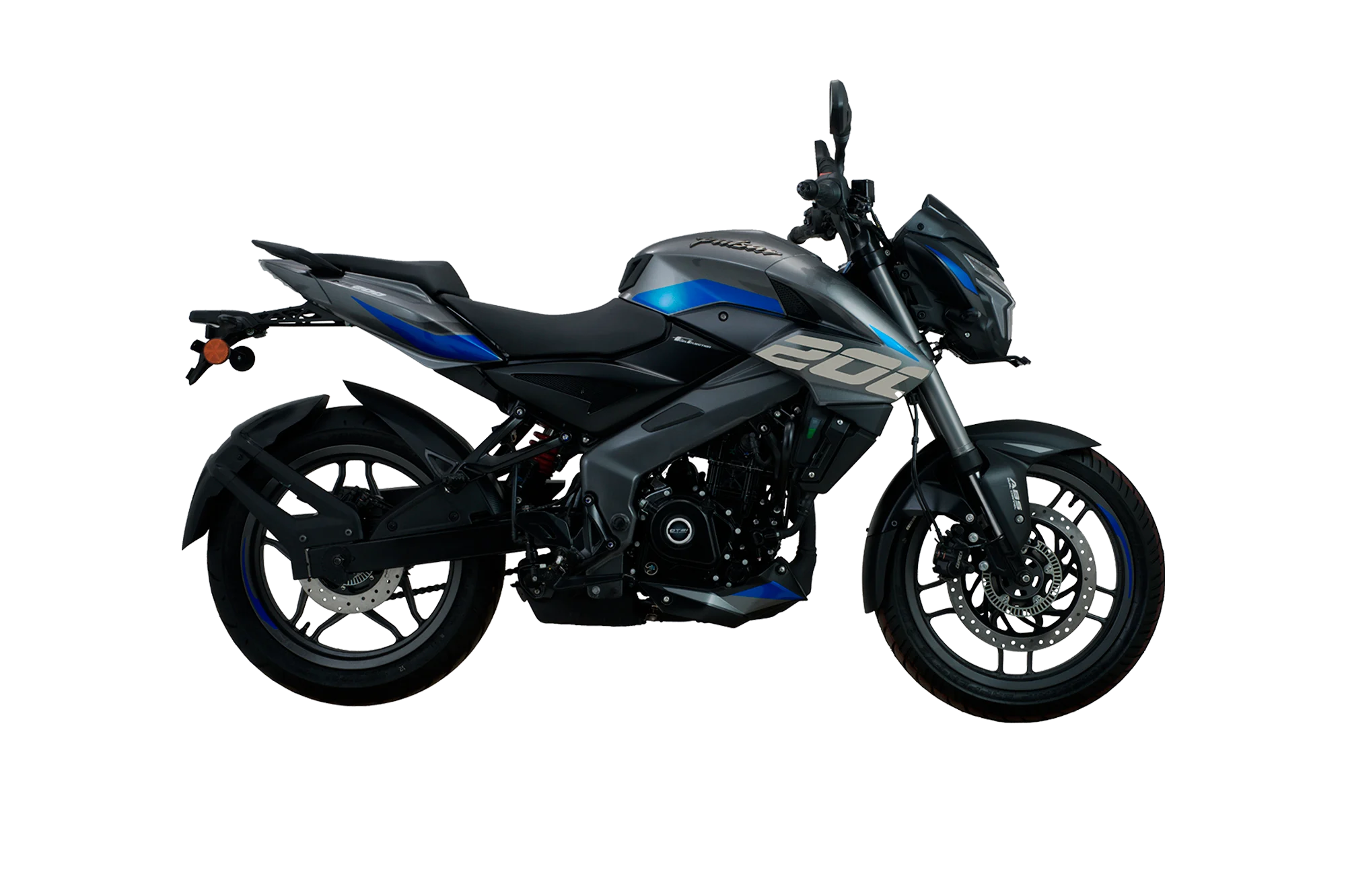 Bajaj Pulsar NS 200 Azul lateral Galeria Galgo