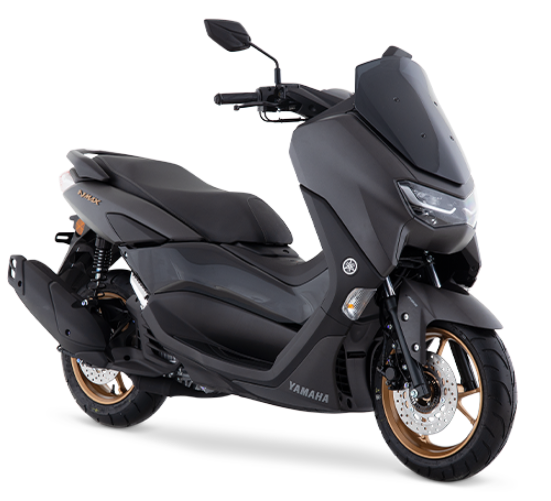 Motocicleta Yamaha NMAX CONNECTED en primer plano galgo Colombia