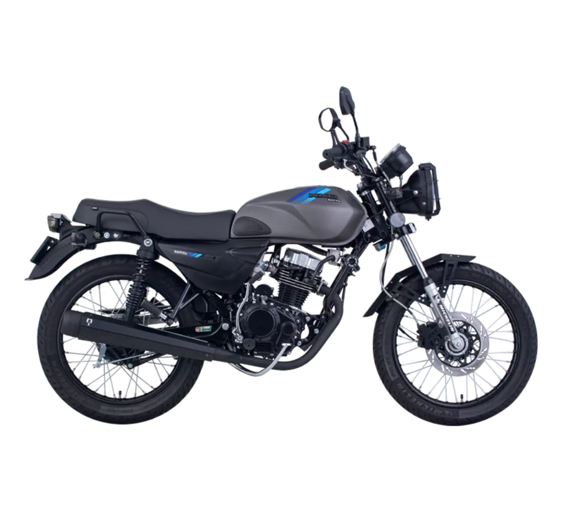 Motocicleta AKT NKD Mastech en plano lateral galgo Colombia