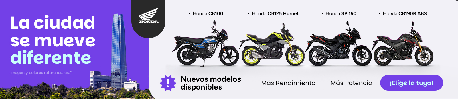 La nueva honda cb 100, honda cb 125 hornet, honda sp 160 y la repotenciada honda cb 190r 2.0 con abs, llegaron a galgo con precios abratos en ofertas