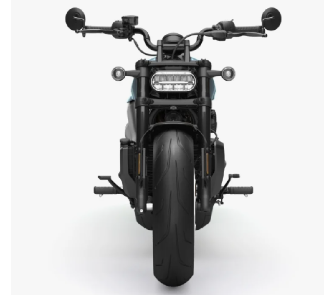 Motocicleta Harley Davidson Sportster S en plano frontal galgo México