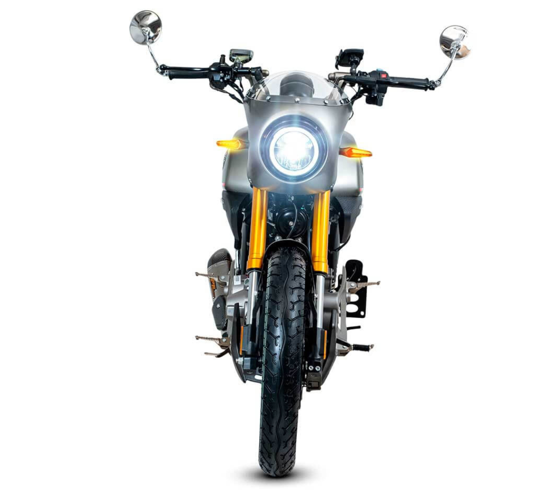 Motocicleta Vento Rocketman Carrera 300 en plano frontal galgo Mexico