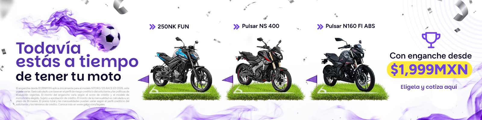 Tu moto desde $1,999