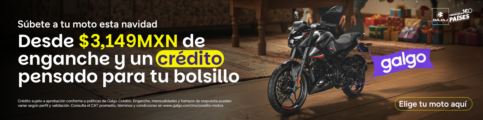 Súbete a una moto Bajaj