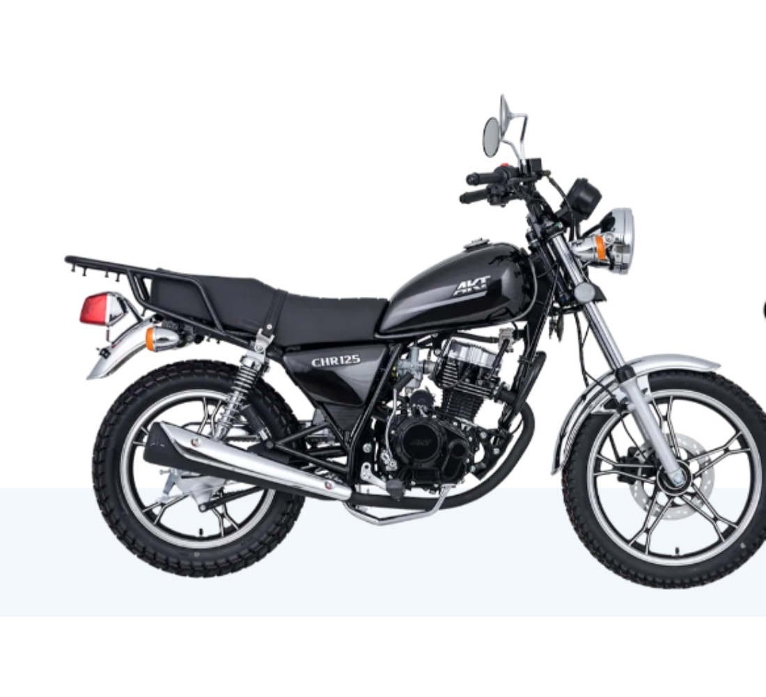 Motocicleta AKT CHR 125 en plano lateral galgo Colombia