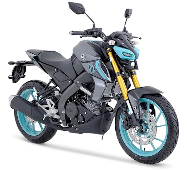 Motocicleta Yamaha MT15 en primer plano galgo Colombia