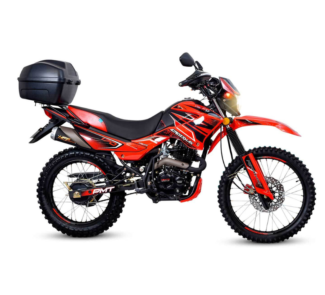 Motocicleta Vento Crossmax 170 en plano lateral galgo Mexico