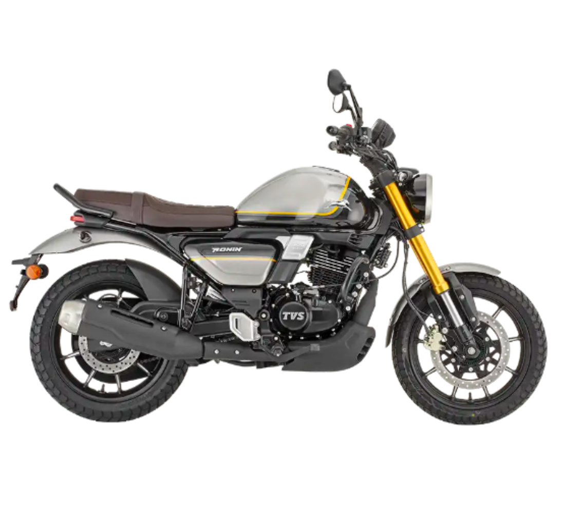 Motocicleta TVS RONIN en plano lateral galgo Colombia