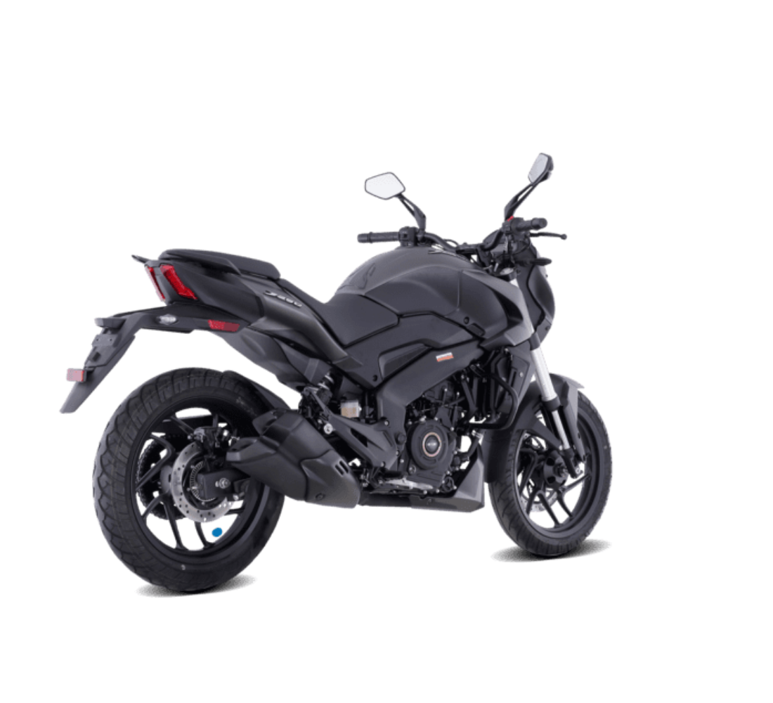 Motocicleta Bajaj Dominar 250 en plano diagonal galgo