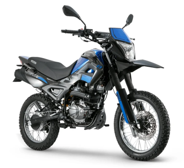 Motocicleta Victory MRX 125 S en primer plano galgo Colombia