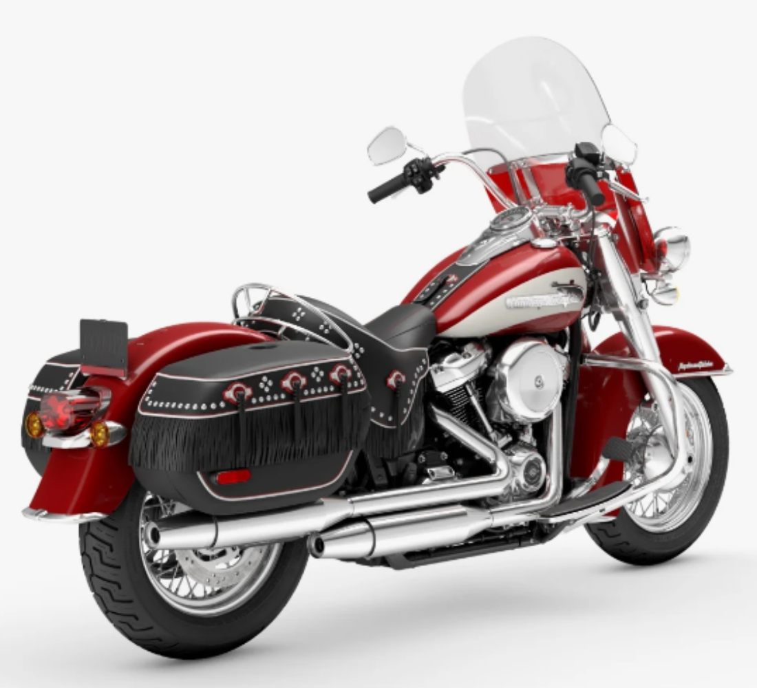 Motocicleta Harley Davidson Hydra-Glide Revival en plano diagonal galgo México