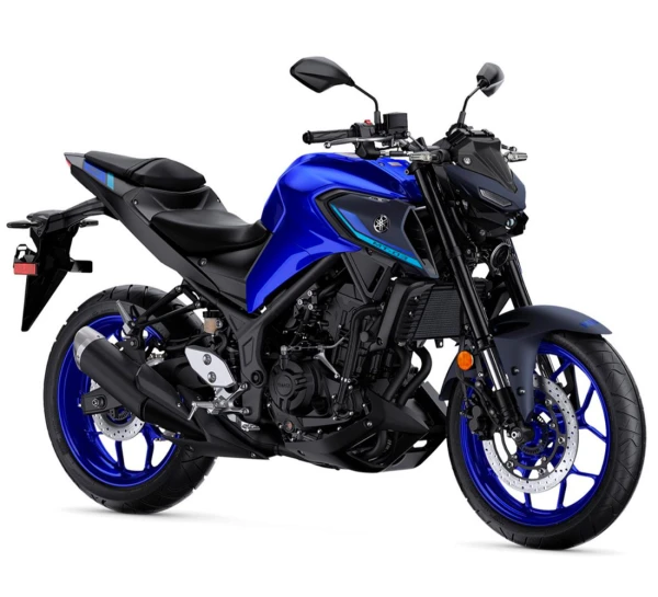 Motocicleta Yamaha MT 03 en primer plano galgo México