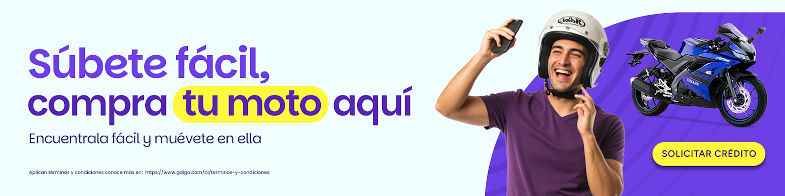 Súbete a tu moto en galgo