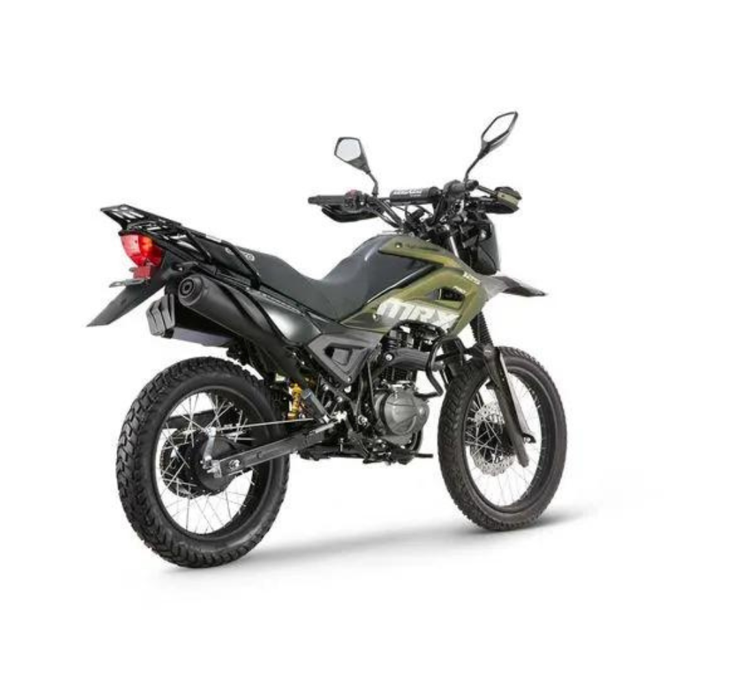 Motocicleta Victory MRX 125 Pro TK en plano diagonal galgo Colombia