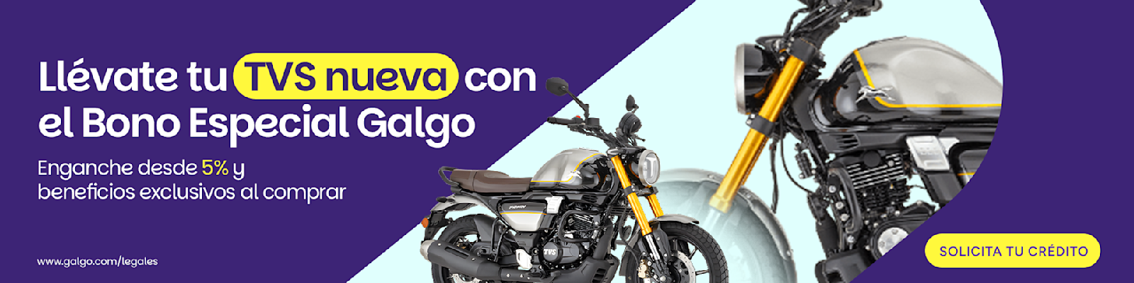TVS con bono especial galgo