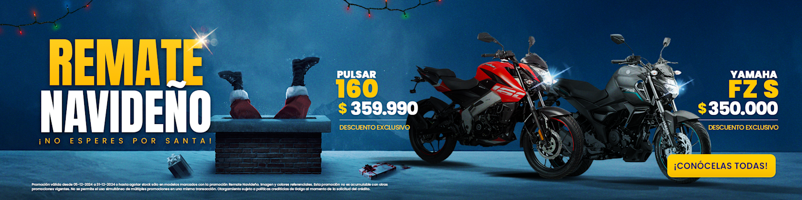 Llego el remate de motos navideño, con los precios más baratos en chile. Descuentos y ofertas únicas