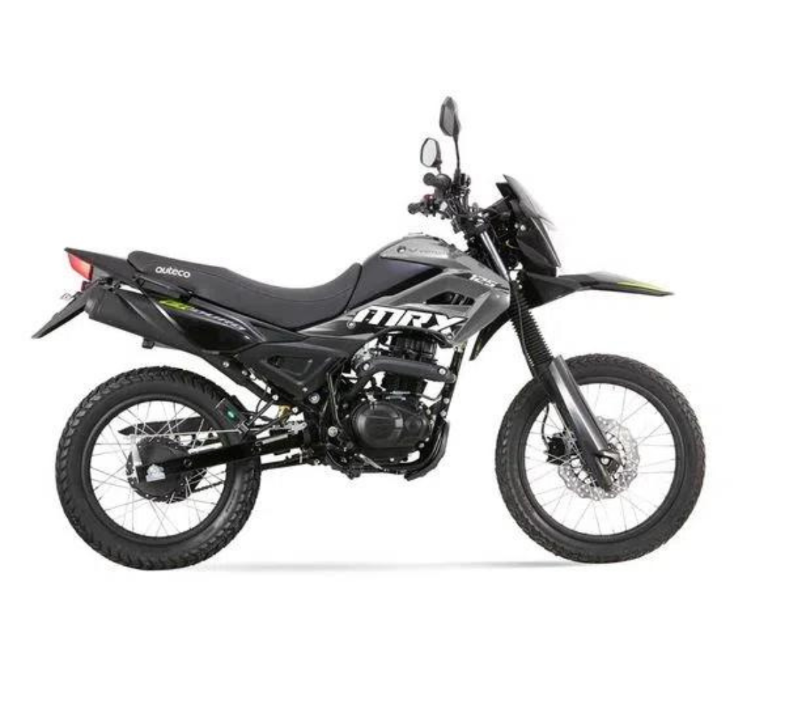 Motocicleta Victory MRX 125 TK en plano lateral galgo Colombia