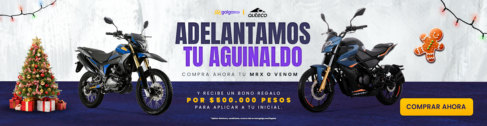 Compra tu moto MRX o VENOM en galgo