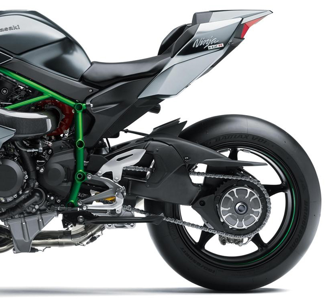 Motocicleta Kawasaki Ninja H2R rueda galgo Perú