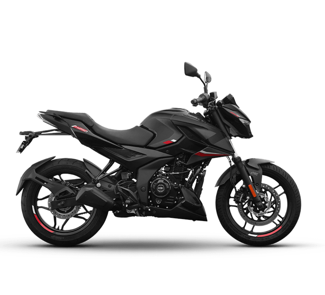 Motocicleta Bajaj Pulsar N250 en plano lateral galgo Colombia
