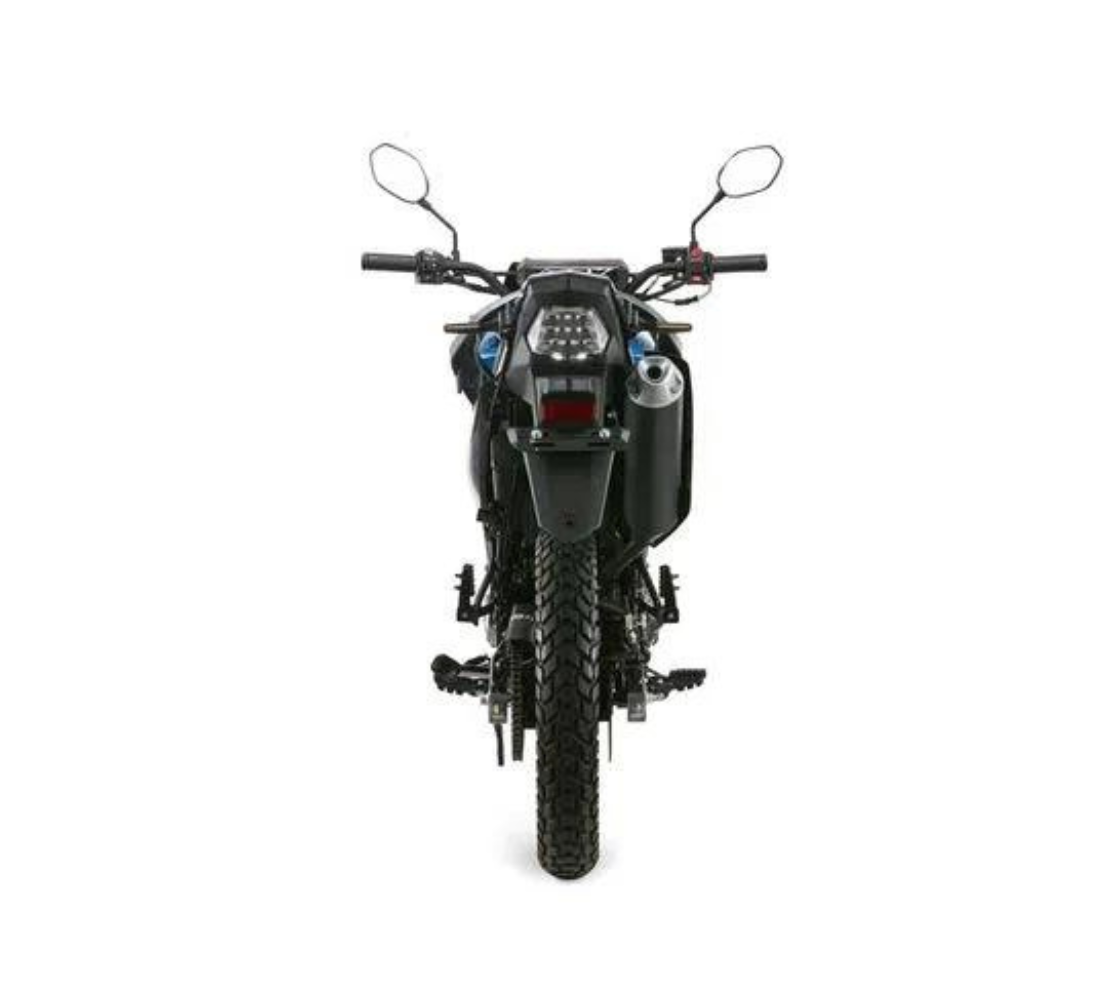 Motocicleta Victory MRX 200 en plano trasero galgo Colombia