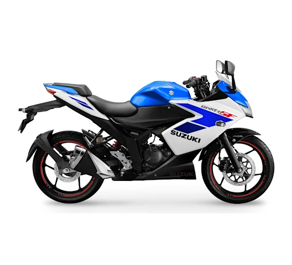 Motocicleta Suzuki Gixxer 150 FI en plano lateral galgo Chile